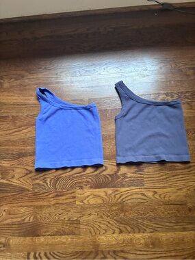 Free people One-Shoulder Tank Tops - Blue & Charcoal (bundle)